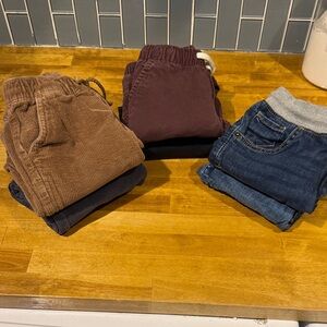Assorted lot of 5t Pants Collection Bundle- Cords, Joggers, Jeans